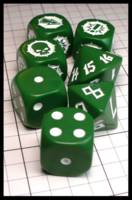 Dice : Dice - Game Dice - Blood Bowl Green and White Dice Set- JA Collection Feb 2024